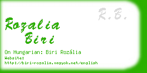 rozalia biri business card